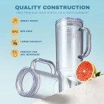 MEWAY 40 oz Double Wall Tumbler with Handle