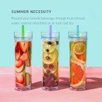 16 oz. Clear Double Wall Insulated Tumblers - 4 Pack