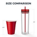 16 oz. Clear Double Wall Insulated Tumblers - 4 Pack