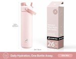 26 oz Insulated Water Bottle with Straw Lid