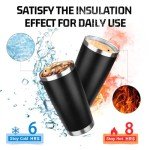 FLIFQI 20oz Insulated Travel Coffee Tumbler