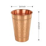 Set of 2 Large Hammered Copper Tumblers