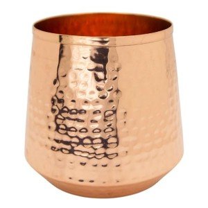 Hammered Copper Tumbler - 16 Oz Vintage Style