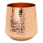 Hammered Copper Tumbler - 16 Oz Vintage Style