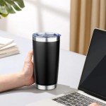 FLIFQI 20oz Insulated Travel Coffee Tumbler