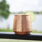 Hammered Copper Tumbler - 16 Oz Vintage Style