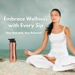 Copper Water Bottle with Sipper - 34 Oz