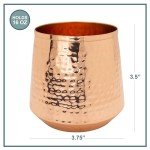 Hammered Copper Tumbler - 16 Oz Vintage Style