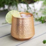 Hammered Copper Tumbler - 16 Oz Vintage Style