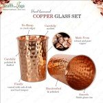 HealthAndYoga™ Pure Copper Tumblers - 2 Pack