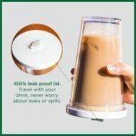 16 Oz Insulated Iced Coffee Tumbler with Straws