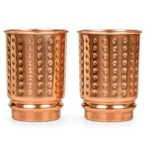 Pure Copper Hammered Tumblers - Set of 2