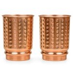 Pure Copper Hammered Tumblers - Set of 2