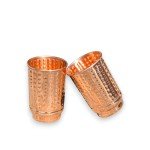 Pure Copper Hammered Tumblers - Set of 2