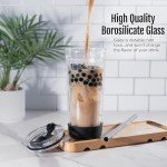 20oz Insulated Glass Tumbler with Lid & Straw