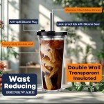 ALINK 24 oz Insulated Tumbler with Straw