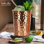 HealthAndYoga™ Pure Copper Tumblers - 2 Pack