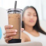 20oz Insulated Glass Tumbler with Lid & Straw