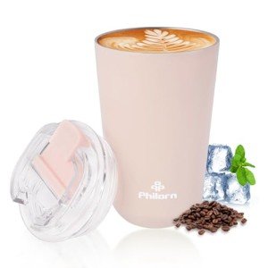 PHILORN Pink Insulated Coffee Tumbler - 12 OZ