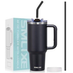 SMLIXE 40 oz Insulated Tumbler with Straw