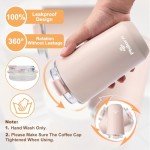 PHILORN Pink Insulated Coffee Tumbler - 12 OZ