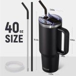 SMLIXE 40 oz Insulated Tumbler with Straw