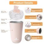 PHILORN Pink Insulated Coffee Tumbler - 12 OZ