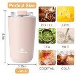 PHILORN Pink Insulated Coffee Tumbler - 12 OZ