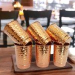Hammered Copper Tumbler Set of 6 - 11.8 oz