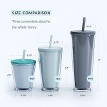 Clear Acrylic Insulated Tumblers with Lid & Straw