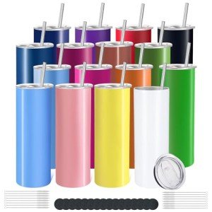 YOUKE OLA 16 Pack 20oz Skinny Tumblers