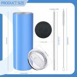 YOUKE OLA 16 Pack 20oz Skinny Tumblers