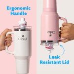 Blush 40oz Stainless Steel Tumbler with Handle