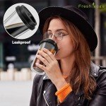 Double-Walled Glass Mugs with Silicone Lids - 12oz