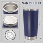 Navy 20 oz Insulated Stainless Steel Tumbler