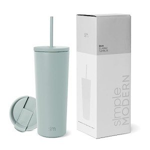 Simple Modern Sea Glass Sage Insulated Tumbler 24oz