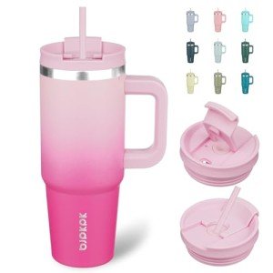 30oz Insulated Tumbler with Handle - Cherry Blossom