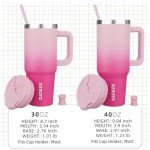 30oz Insulated Tumbler with Handle - Cherry Blossom