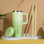 30oz Insulated Tumbler with Handle - Cherry Blossom