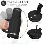 40oz Insulated Tumbler with Handle and Straw