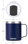 Insulated Coffee Mug with Handle - 14oz Navy