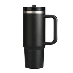 30 oz Insulated Tumbler with Handle and Straw