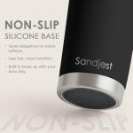 SANDJEST 20oz Black Stainless Steel Travel Tumbler