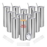 12 Pack 20oz Stainless Steel Skinny Tumblers