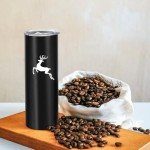 12 Pack Black Stainless Steel Skinny Tumblers