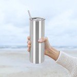12 Pack 20oz Stainless Steel Skinny Tumblers