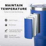 30 oz Stainless Steel Tumbler with Handle - Navy