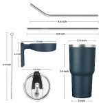 Navy Blue 30oz Stainless Steel Insulated Tumbler