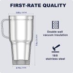 30 oz Stainless Steel Tumbler with Handle - Navy