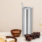 16 Pack Stainless Steel Skinny Tumblers - 20oz